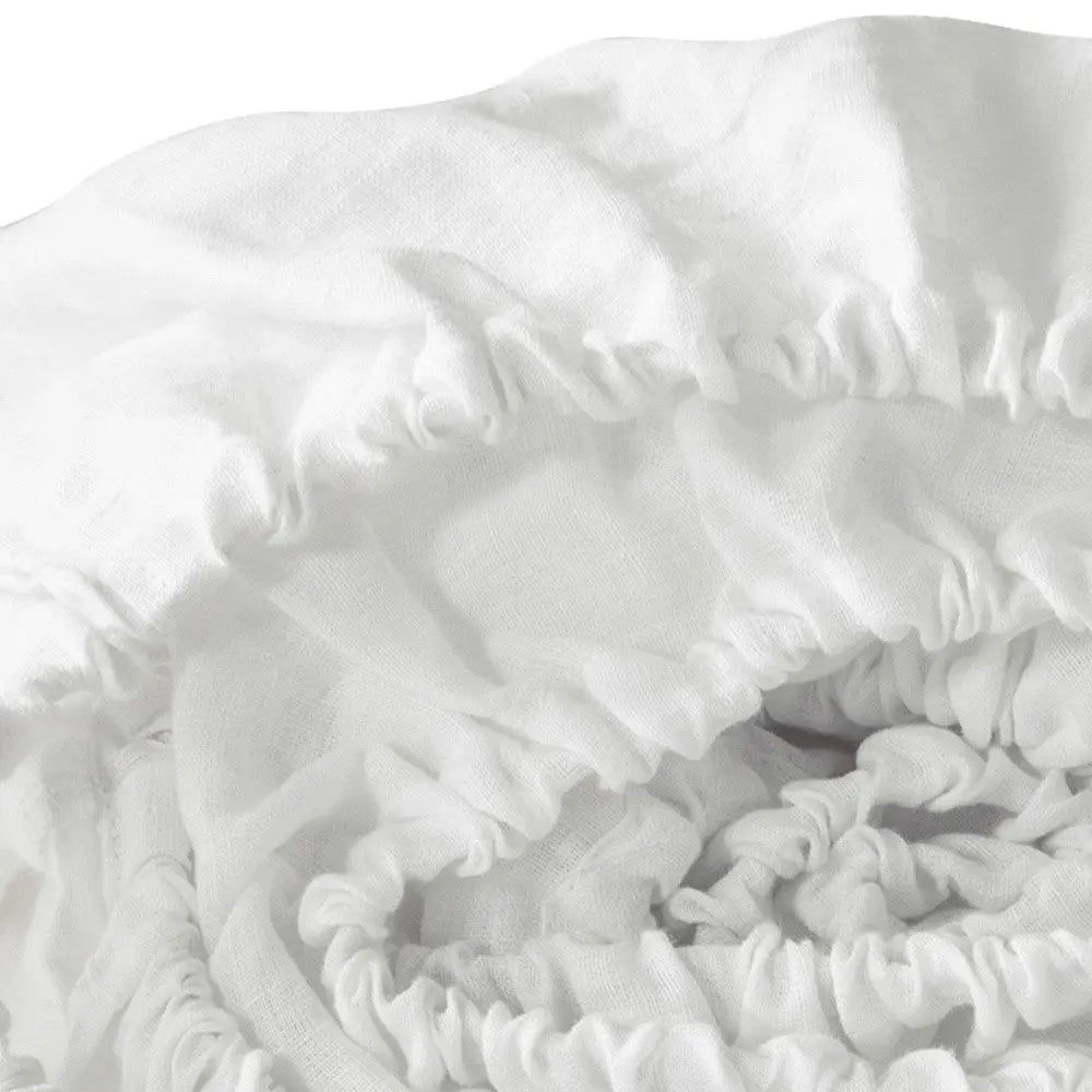 Ivory Linen California King Fitted sheet Homeroots Bed & Bath