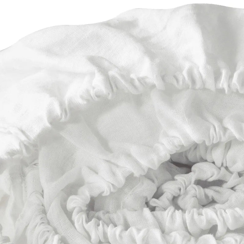 Ivory Linen California King Fitted sheet Homeroots Bed & Bath