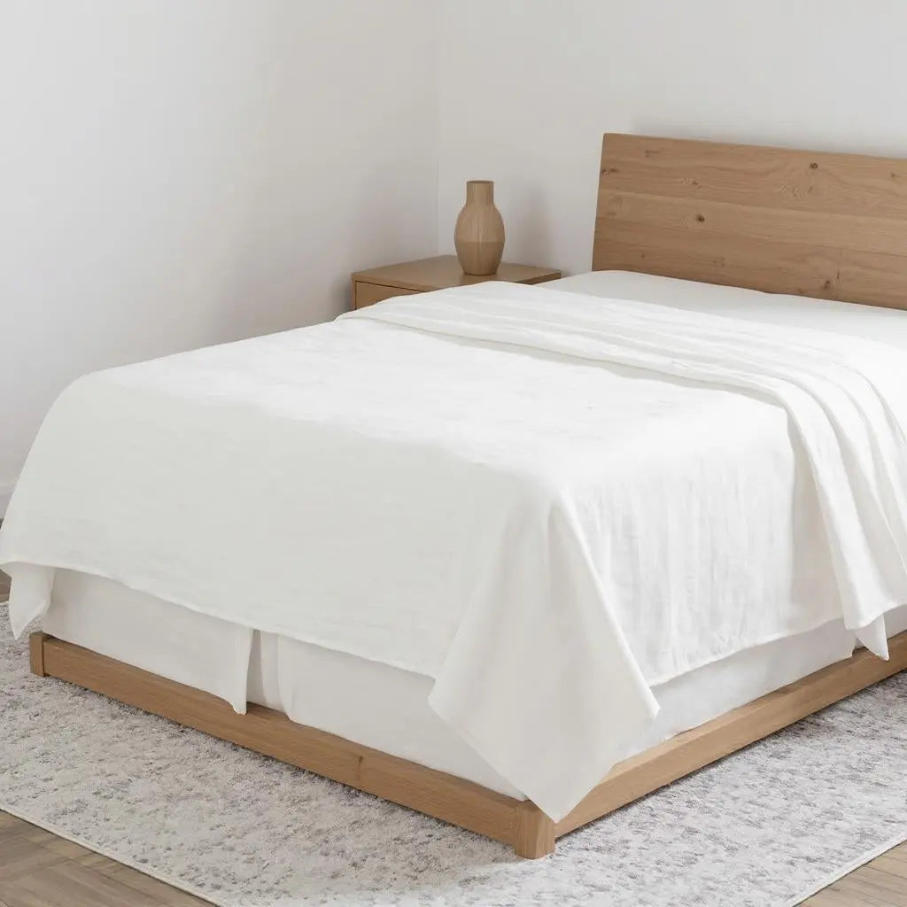Ivory Linen Twin Flat Sheet Homeroots Bed & Bath