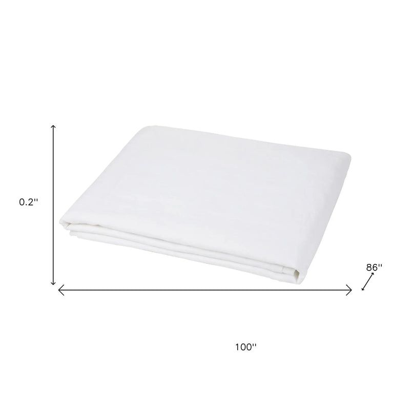 Ivory Linen Twin Flat Sheet Homeroots Bed & Bath