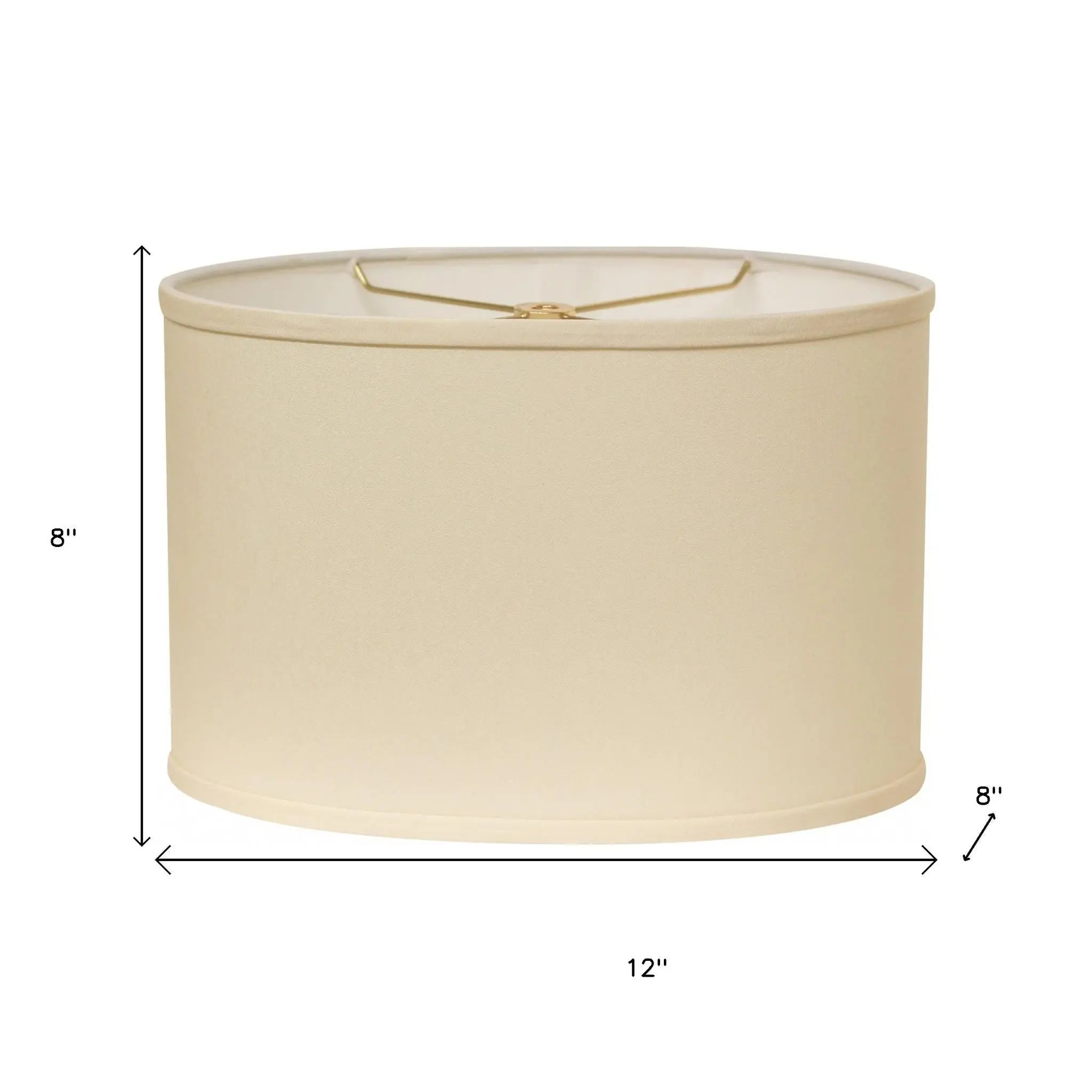 Ivory No Slub Innsbruck Oval Lamp Shade Homeroots Lighting