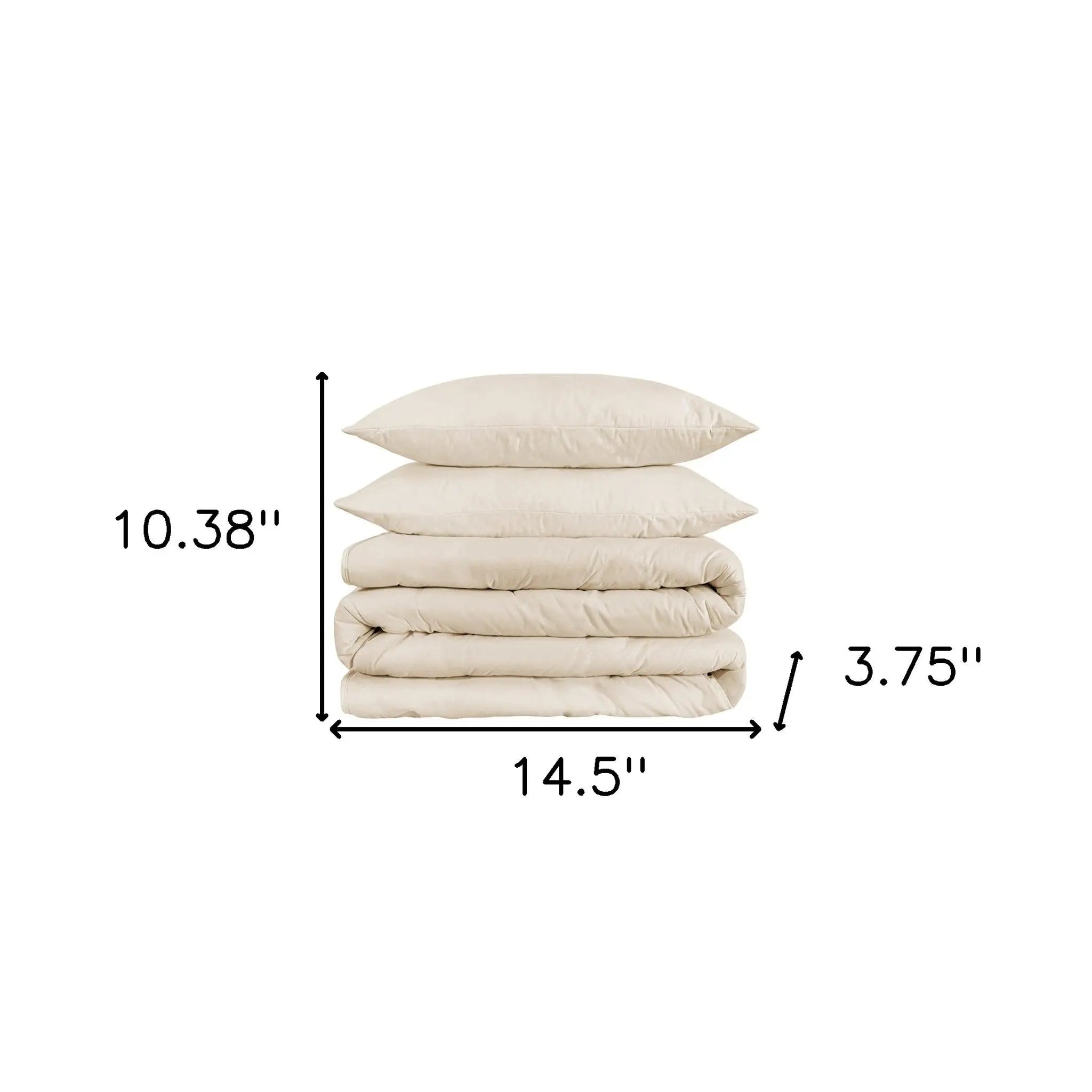 Ivory Queen Cotton Blend 1200 Thread Count Washable Duvet Cover Set Homeroots Bed & Bath