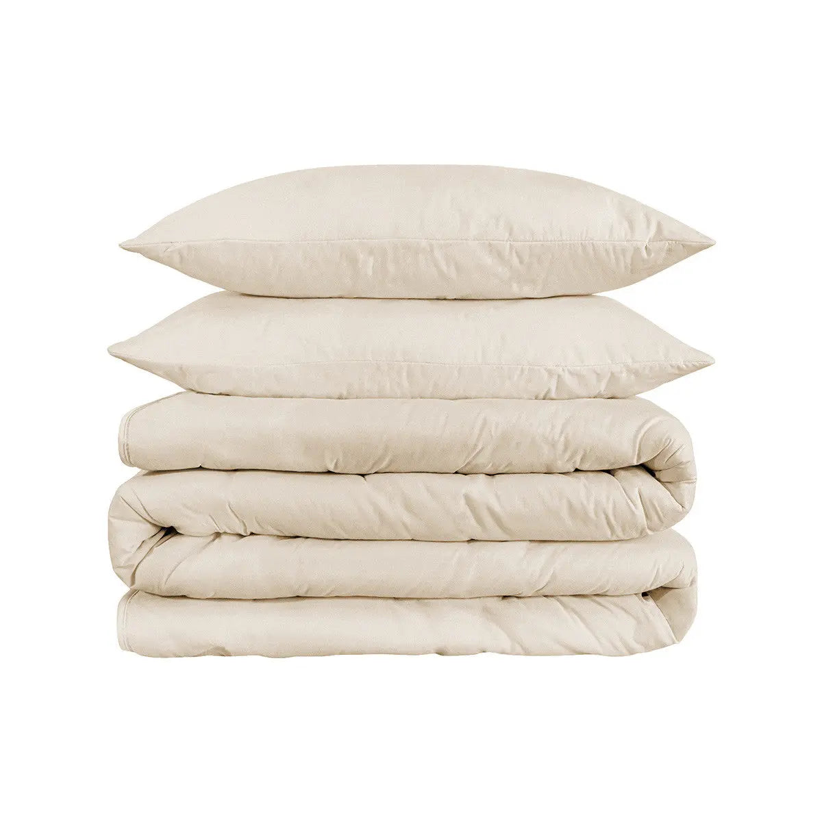 Ivory Queen Cotton Blend 1200 Thread Count Washable Duvet Cover Set Homeroots Bed & Bath