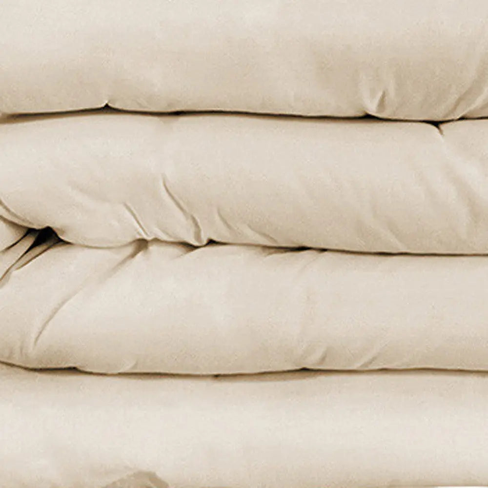 Ivory Queen Cotton Blend 1200 Thread Count Washable Duvet Cover Set Homeroots Bed & Bath