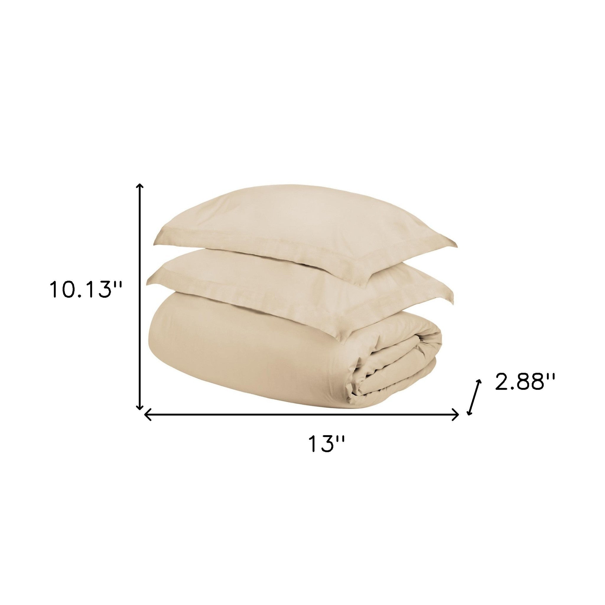 Ivory Queen Cotton Blend 300 Thread Count Washable Duvet Cover Set Homeroots Bed & Bath