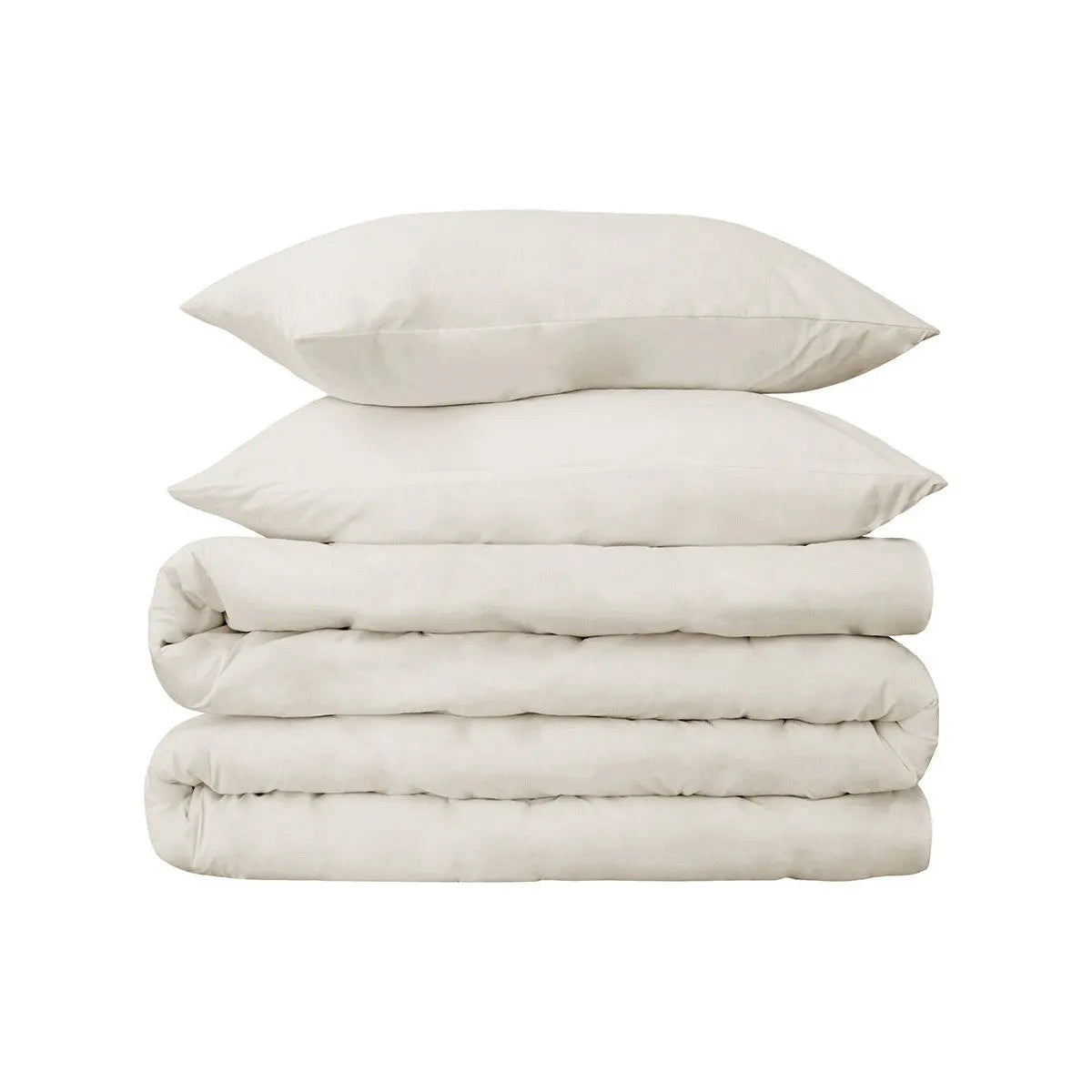 Ivory Queen Cotton Blend 650 Thread Count Washable Duvet Cover Set Homeroots Bed & Bath