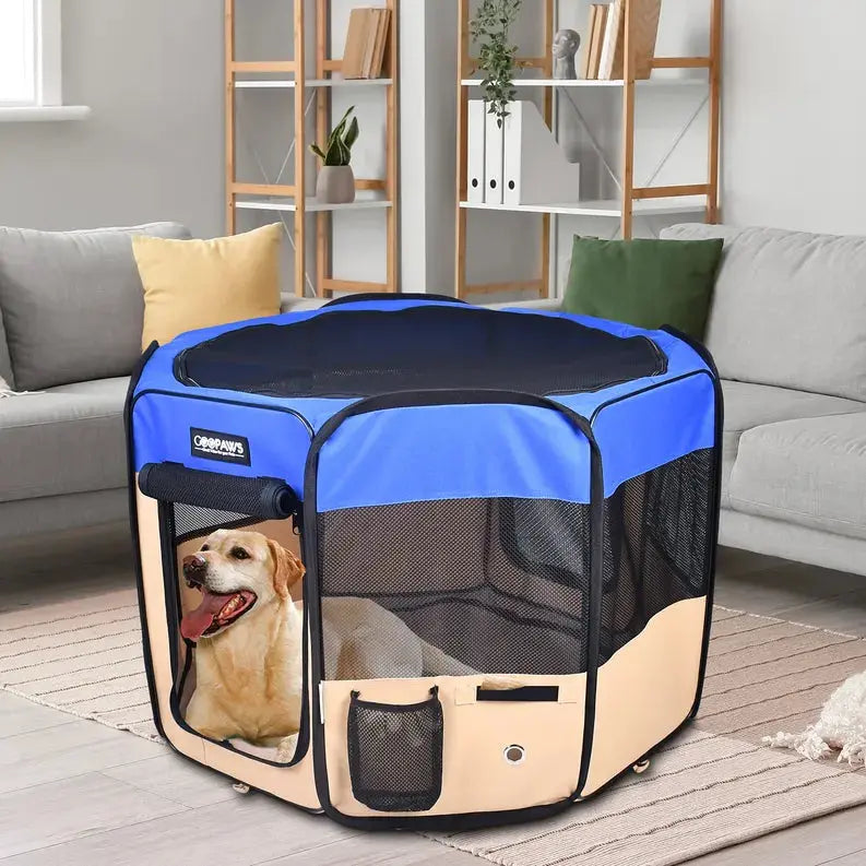 JESPET Pet Dog Playpens 36", 45" & 61" Portable Soft Dog Exercise Pen Kennel with Carry Bag for Puppy Cats Kittens Rabbits, Indoor/Outdoor Use JESPET