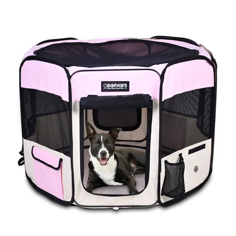 JESPET Pet Dog Playpens 36", 45" & 61" Portable Soft Dog Exercise Pen Kennel with Carry Bag for Puppy Cats Kittens Rabbits, Indoor/Outdoor Use JESPET