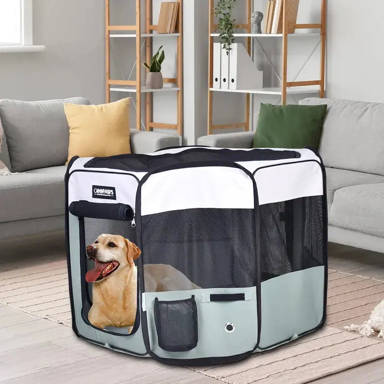 JESPET Pet Dog Playpens 36", 45" & 61" Portable Soft Dog Exercise Pen Kennel with Carry Bag for Puppy Cats Kittens Rabbits, Indoor/Outdoor Use JESPET