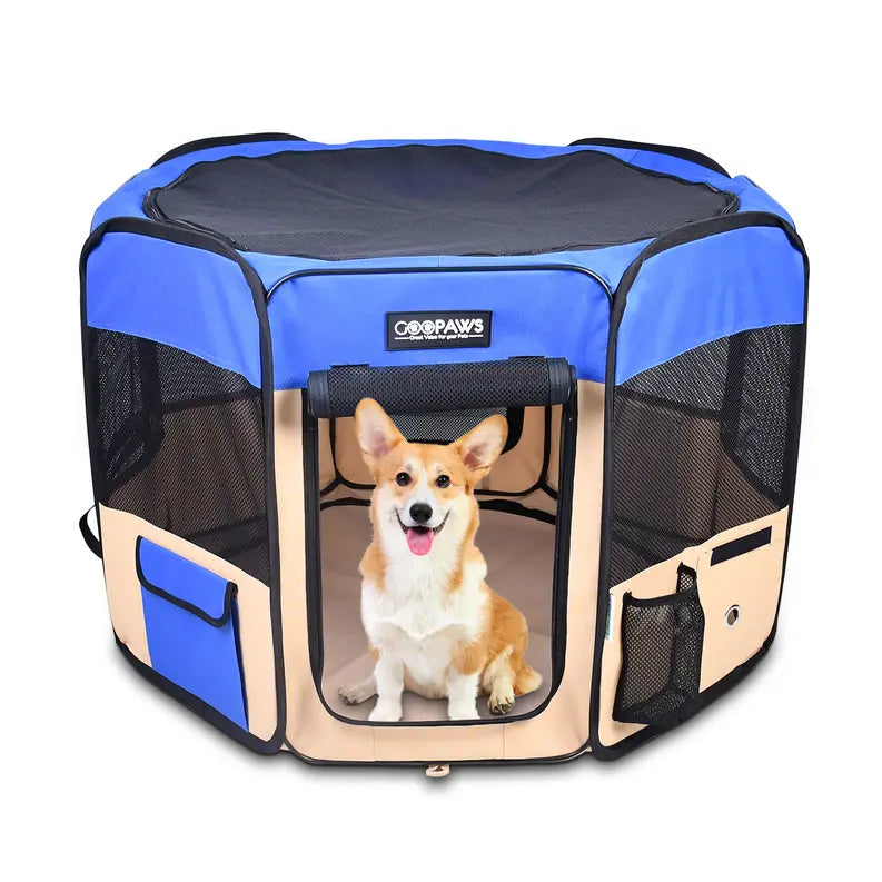 JESPET Pet Dog Playpens 36", 45" & 61" Portable Soft Dog Exercise Pen Kennel with Carry Bag for Puppy Cats Kittens Rabbits, Indoor/Outdoor Use JESPET
