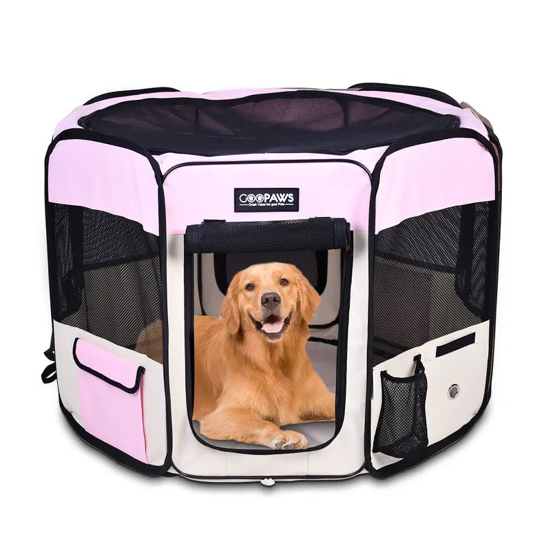 JESPET Pet Dog Playpens 36", 45" & 61" Portable Soft Dog Exercise Pen Kennel with Carry Bag for Puppy Cats Kittens Rabbits, Indoor/Outdoor Use JESPET