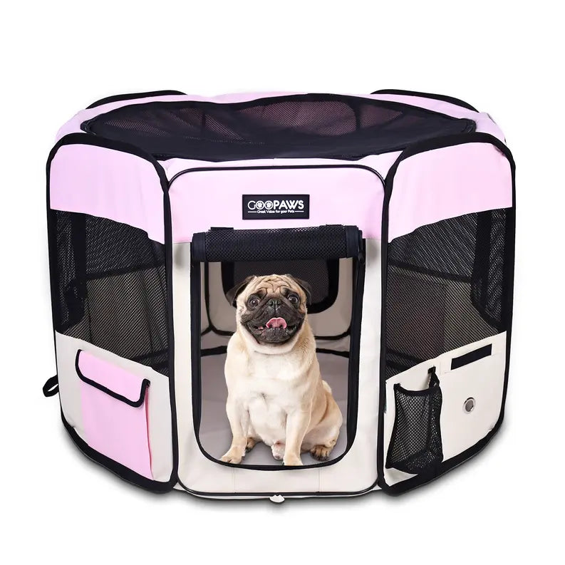 JESPET Pet Dog Playpens 36", 45" & 61" Portable Soft Dog Exercise Pen Kennel with Carry Bag for Puppy Cats Kittens Rabbits, Indoor/Outdoor Use JESPET