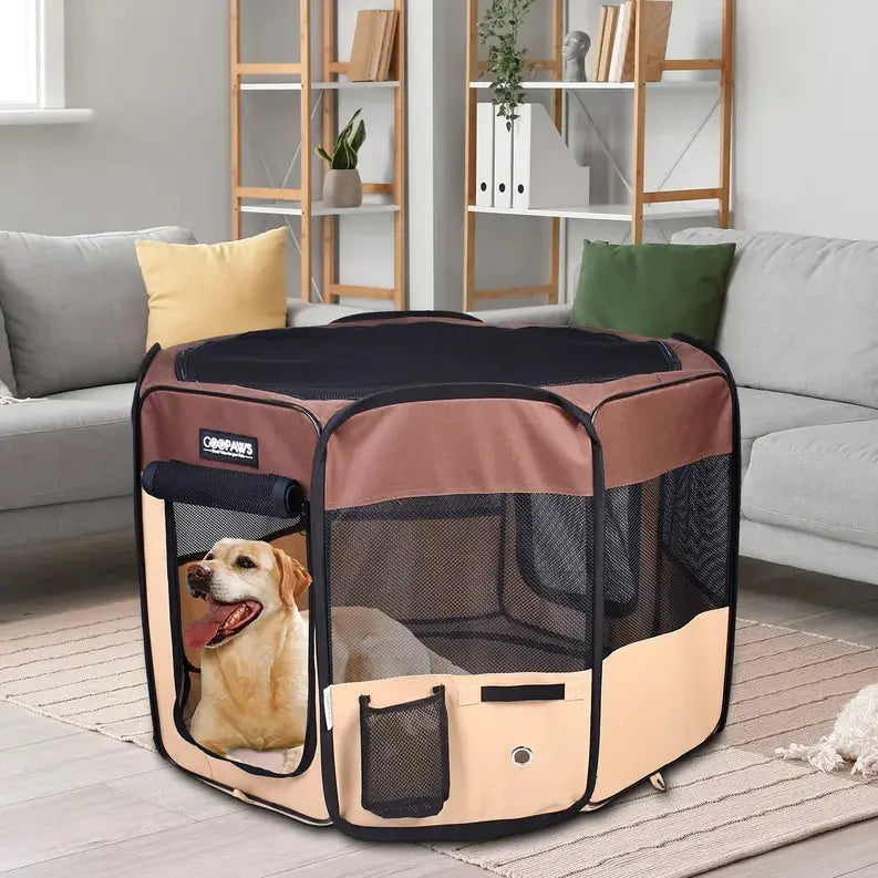 JESPET Pet Dog Playpens 36", 45" & 61" Portable Soft Dog Exercise Pen Kennel with Carry Bag for Puppy Cats Kittens Rabbits, Indoor/Outdoor Use JESPET