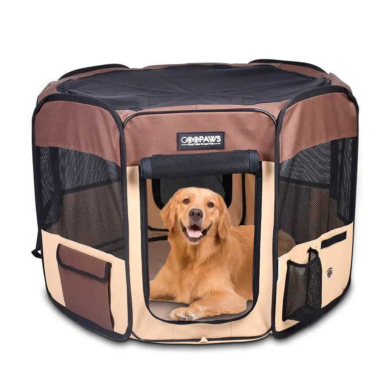 JESPET Pet Dog Playpens 36", 45" & 61" Portable Soft Dog Exercise Pen Kennel with Carry Bag for Puppy Cats Kittens Rabbits, Indoor/Outdoor Use JESPET