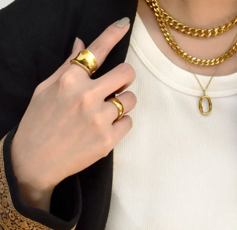 JORDYN GOLD SADDLE RING Mai Desiree