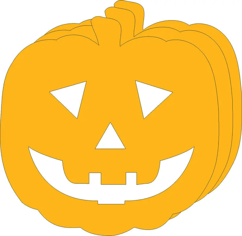 Jack O Lantern Bright Neon Single Color Large Cut-Outs Creative Shapes