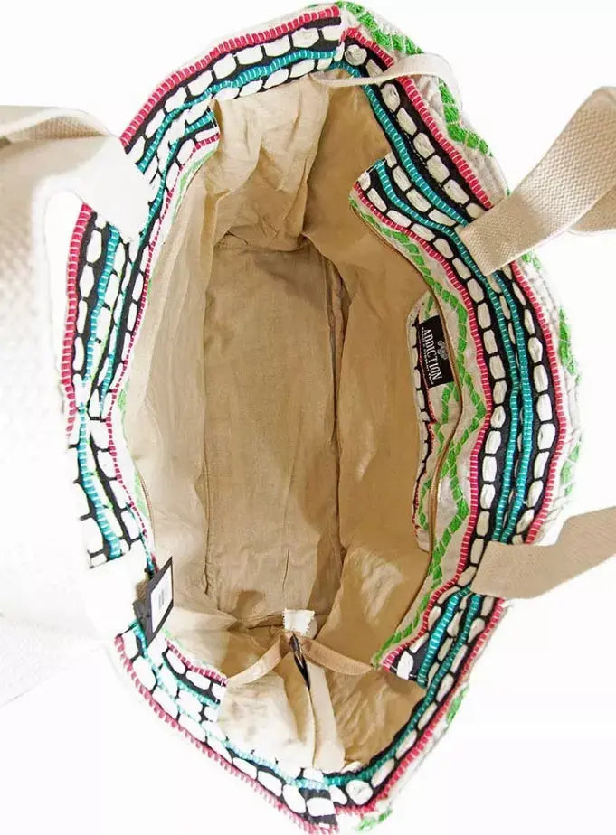 Jacquard Tote with Matching Clutch Vintage Addiction