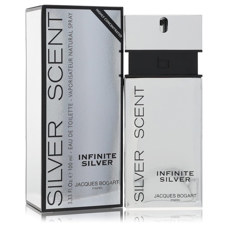 Jacques Bogart  Silver Scent Infinite Silver by Jacques Bogart Eau De Toilette Spray 3.3 oz for Men for Fragrances for Men Jacques Bogart