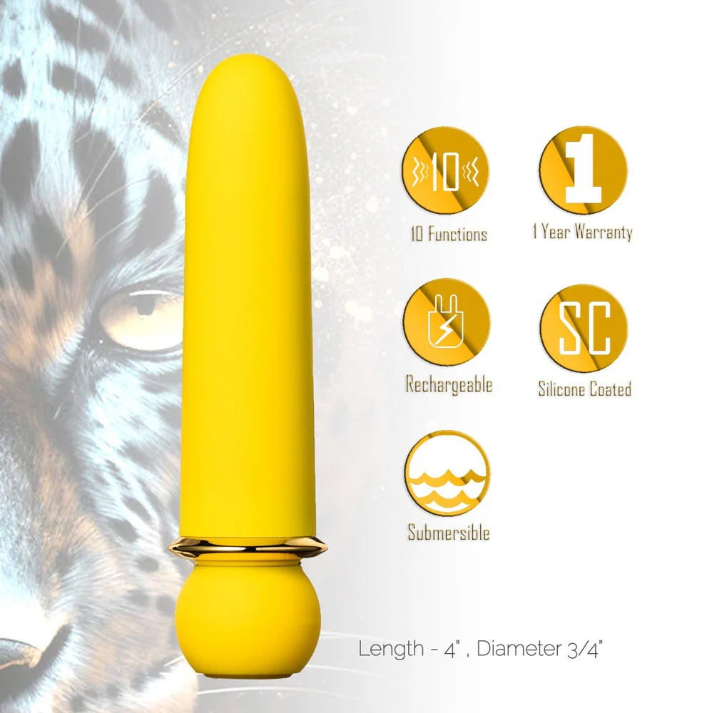 Jaguar Powerful Bullet Yellow Rechargeable Maia Toys
