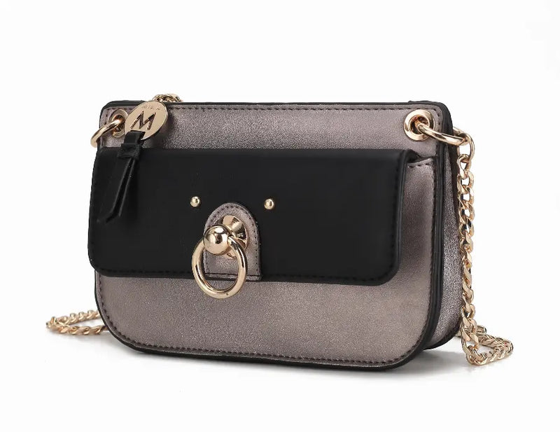 Jill Vegan Leather Women's Color Block Crossbody Bag MKF Collection by Mia K.