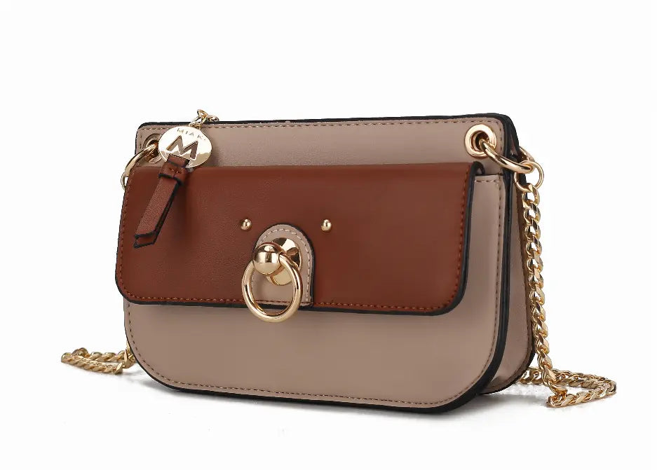Jill Vegan Leather Women's Color Block Crossbody Bag MKF Collection by Mia K.