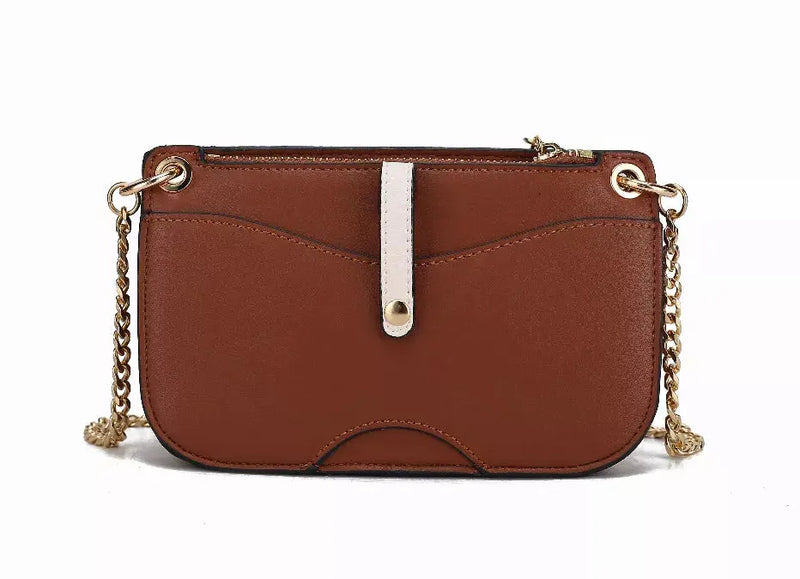 Jill Vegan Leather Women's Color Block Crossbody Bag MKF Collection by Mia K.