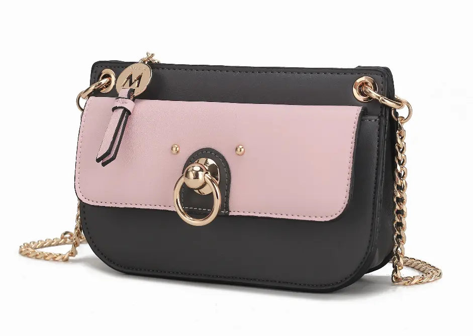 Jill Vegan Leather Women's Color Block Crossbody Bag MKF Collection by Mia K.