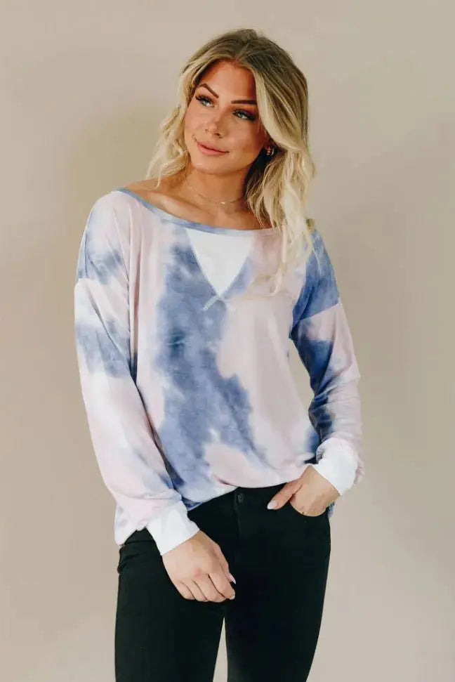 JoJo Tie Dye Pullover Sweatshirt Stay Warm in Style
