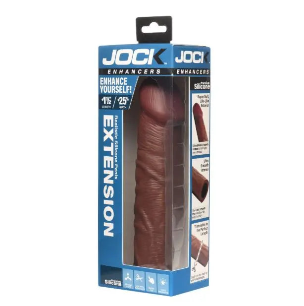 Jock Enhancers 1.5in Realistic Penis Extension Dark CURVE NOVELTIES