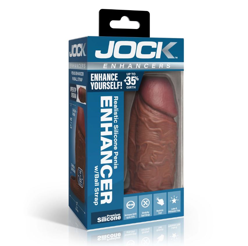 Jock Enhancers Penis Enhancer W/ Ball Strap Dark CURVE NOVELTIES