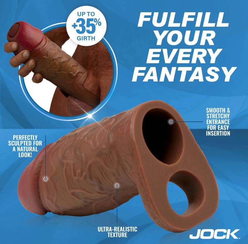 Jock Enhancers Penis Enhancer W/ Ball Strap Dark CURVE NOVELTIES
