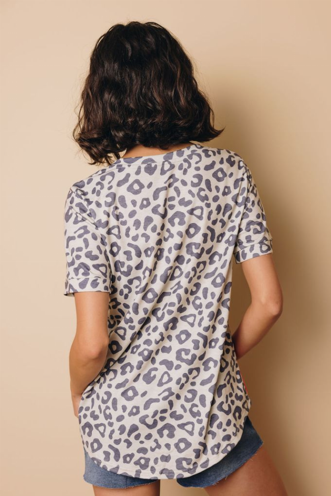 Jody Mane Leopard Aztec Tee Stay Warm in Style