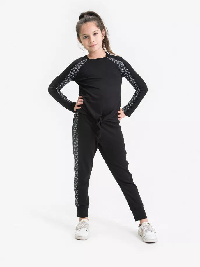 Jogger Ft Jacquard Print Insert Little Mass