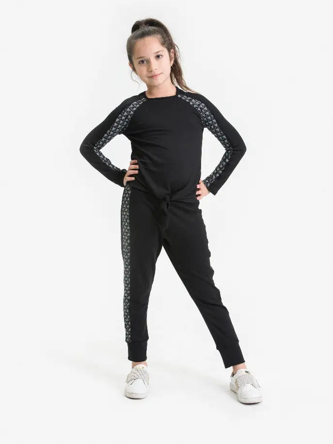 Jogger Ft Jacquard Print Insert Little Mass