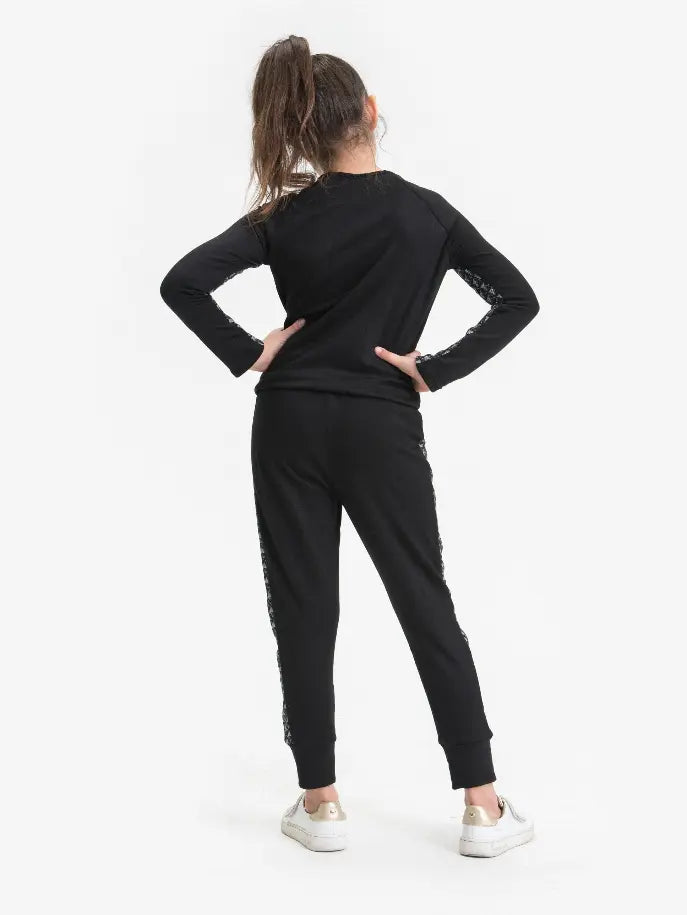 Jogger Ft Jacquard Print Insert Little Mass