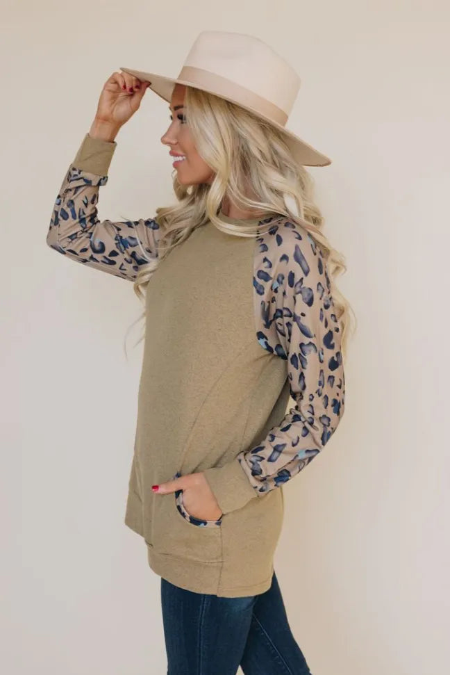 Josie Leopard Top Stay Warm in Style