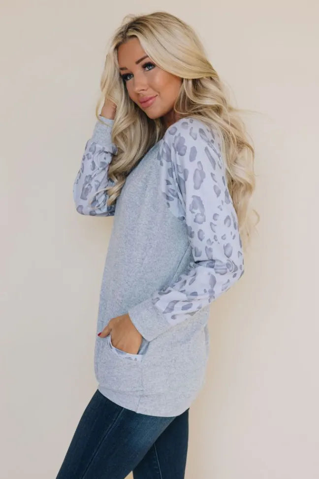 Josie Leopard Top Stay Warm in Style