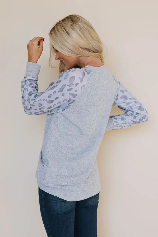 Josie Leopard Top Stay Warm in Style