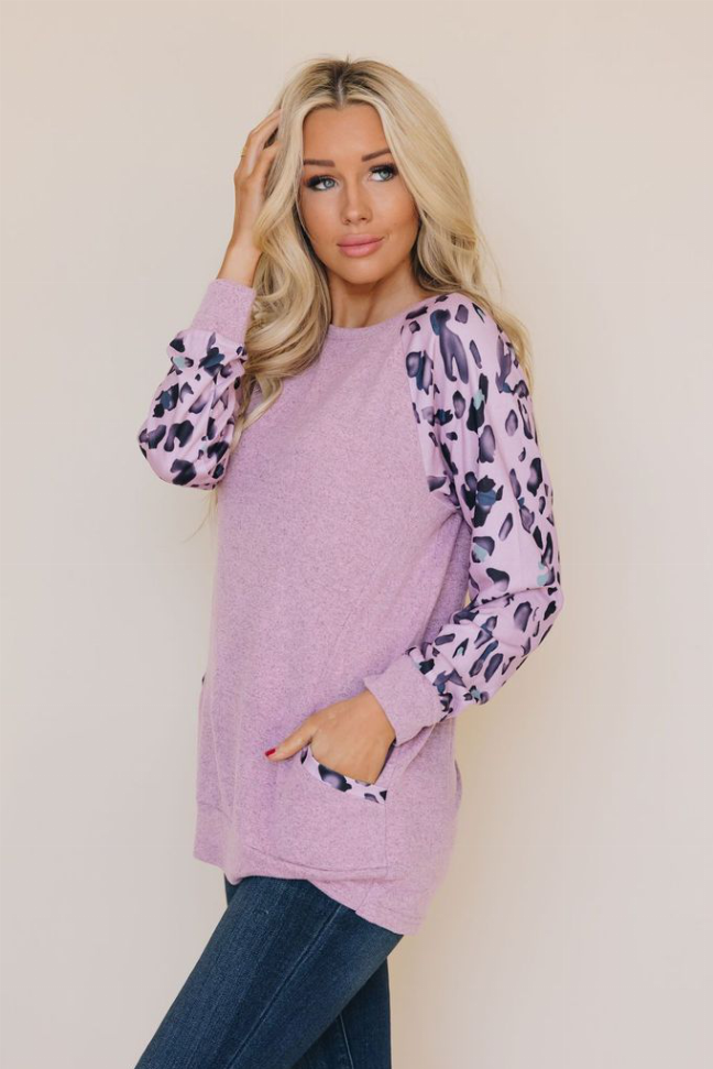 Josie Leopard Top Stay Warm in Style