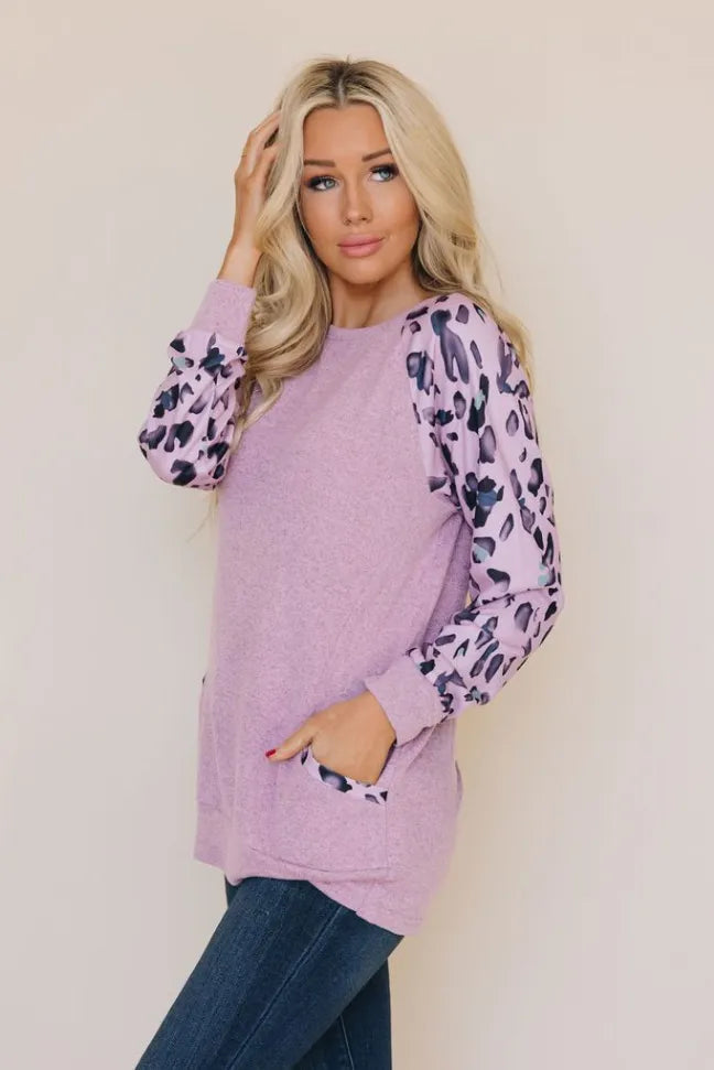 Josie Leopard Top Stay Warm in Style