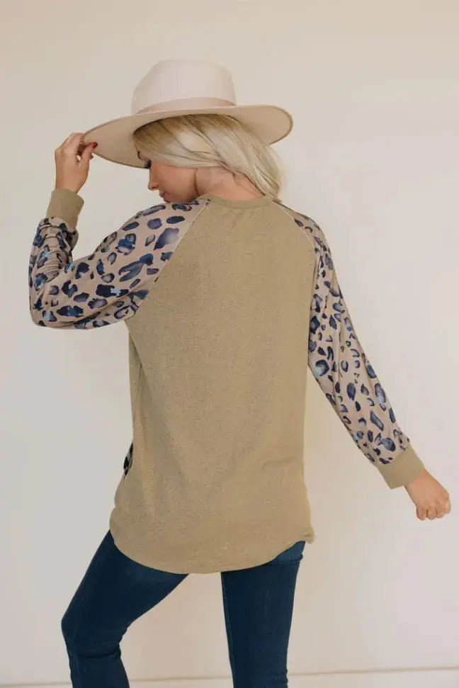 Josie Leopard Top Stay Warm in Style