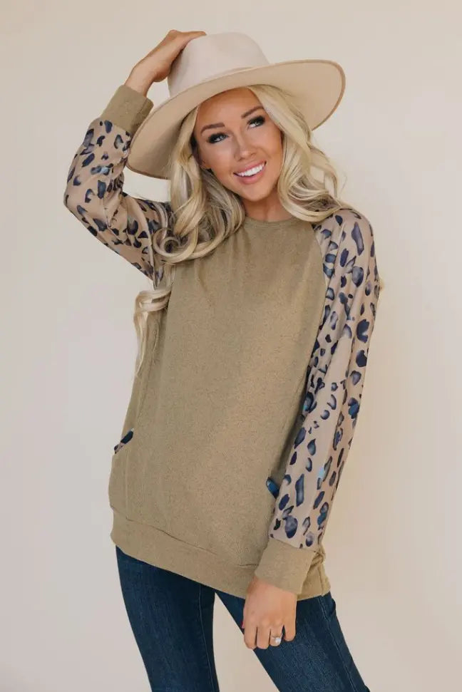 Josie Leopard Top Stay Warm in Style