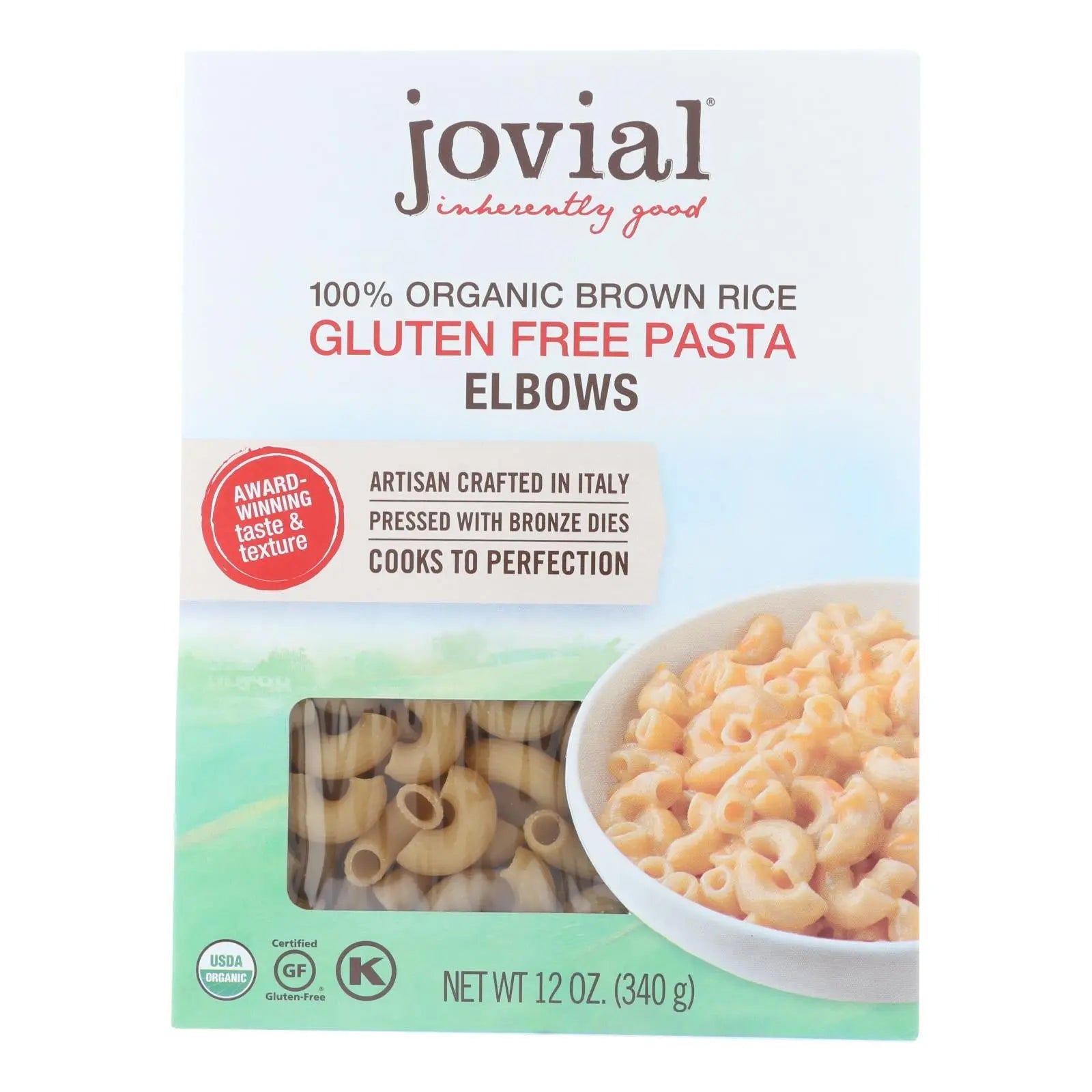 Jovial - Gluten Free Brown Rice Pasta - Elbow - Case Of 12 - 12 Oz. Jovial