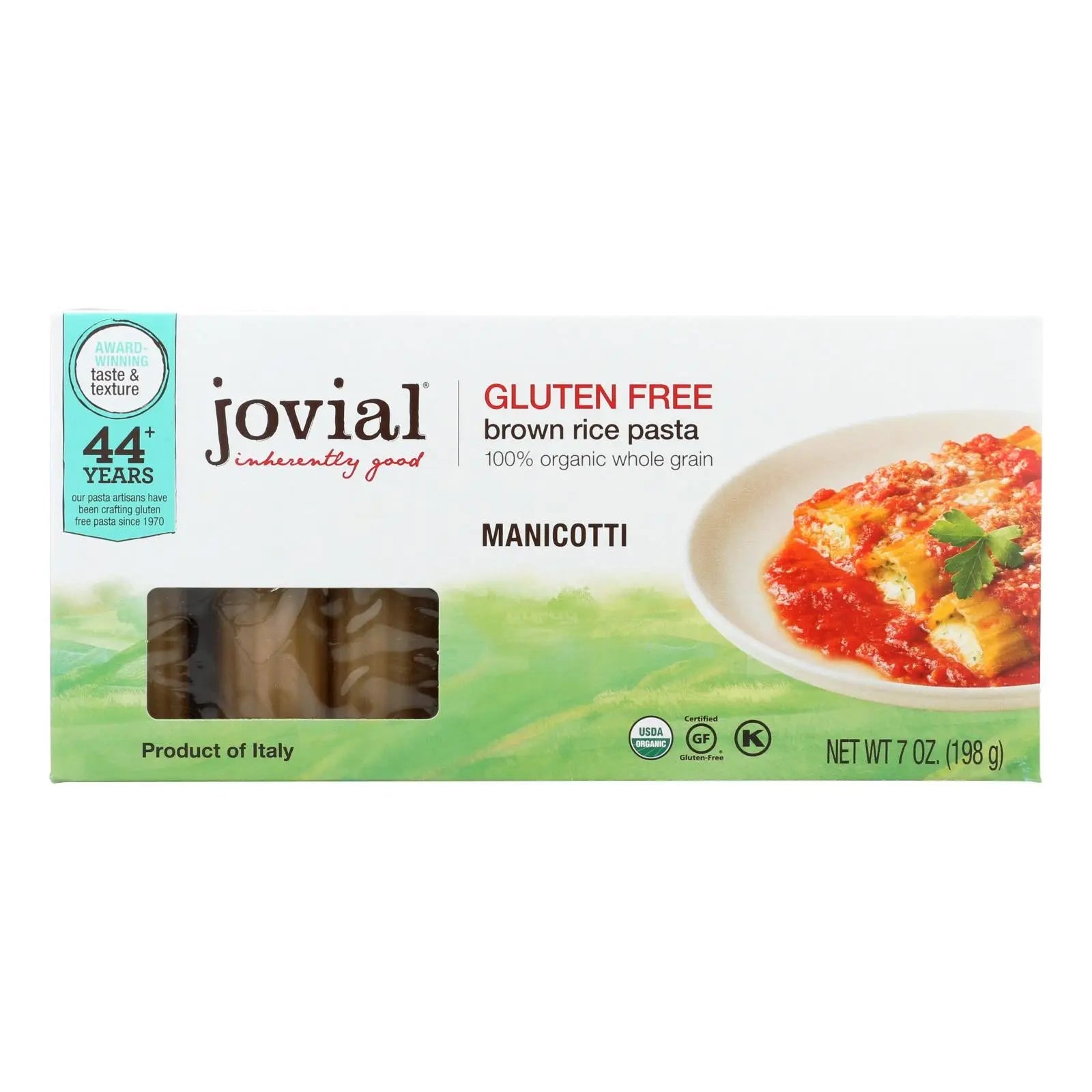 Jovial - Gluten Free Pasta - Manicotti - Case Of 12 - 7 Oz. Jovial