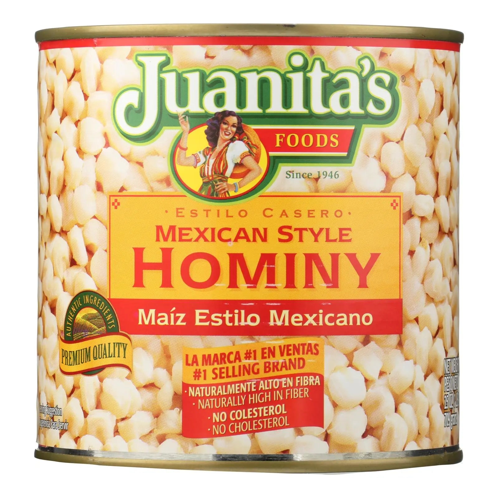 Juanita's Foods - Hominy - Mexican Style - Case Of 12 - 25 Oz. Juanita's Foods