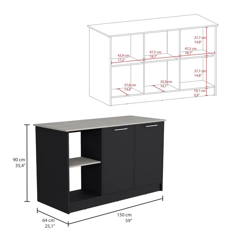 Juniper Kitchen Island TUHOME