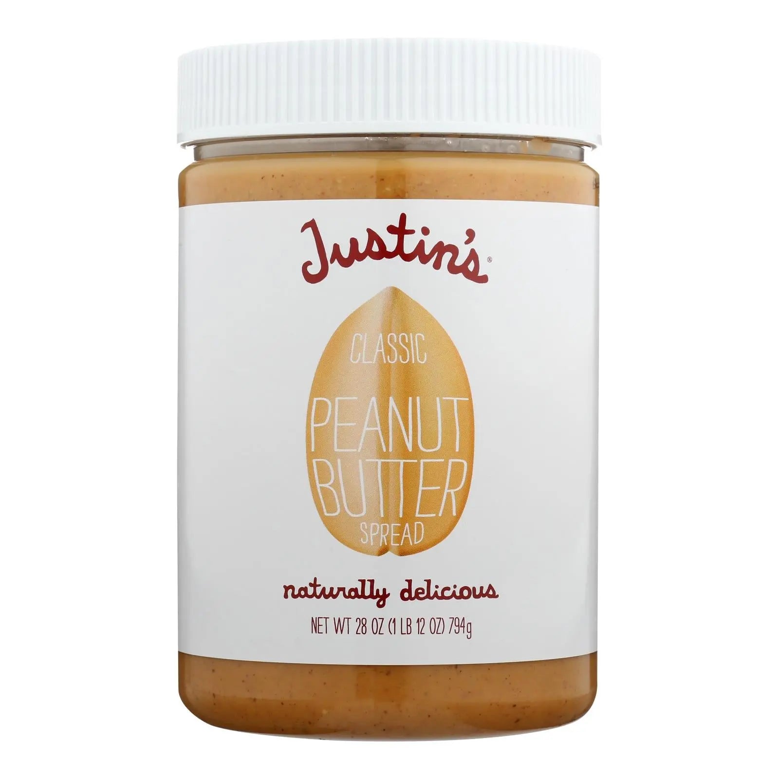 Justin's Nut Butter Peanut Butter - Classic - Case Of 6 - 28 Oz. Justin's Nut Butter