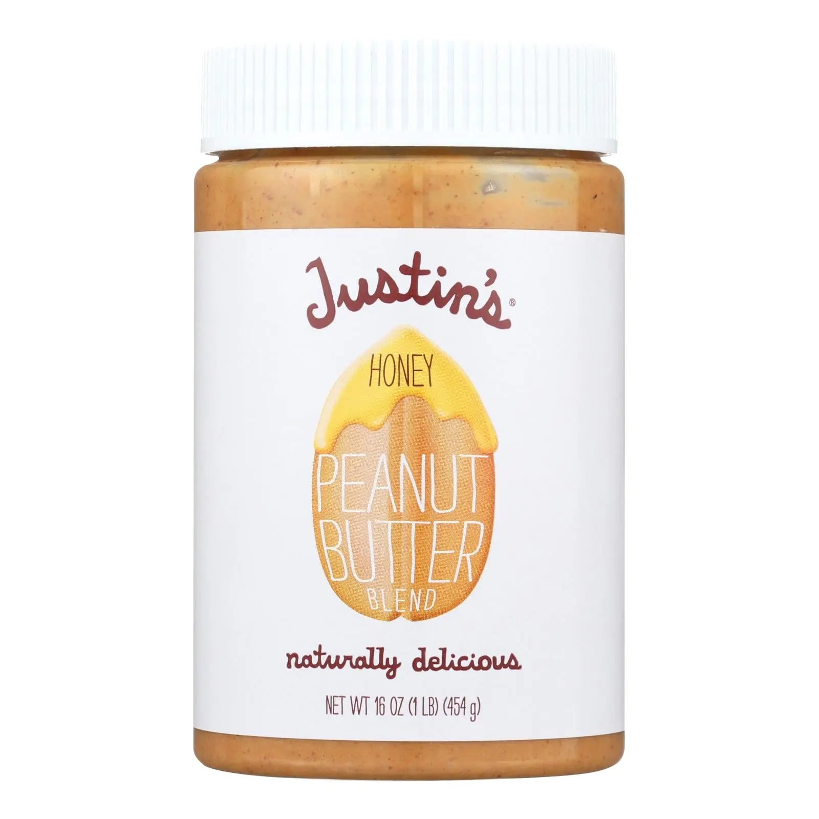 Justin's Nut Butter Peanut Butter - Honey - Case Of 12 - 16 Oz. Justin's Nut Butter