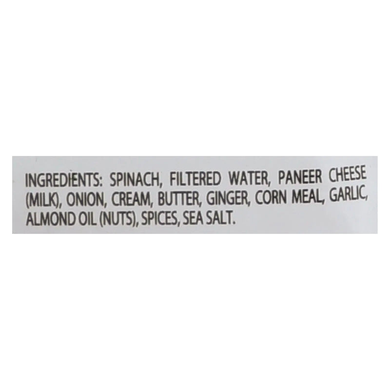 Jyoti Cuisine India Saag Paneer - Case Of 6 - 10 Oz. Jyoti Cuisine India