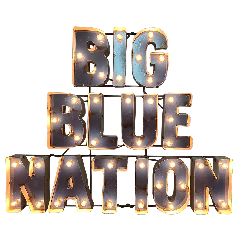 KENTUCKY WILDCATS-BIG BLUE NATION ILLUMINATED RECYCLED METAL WALL DECOR LRT SALES